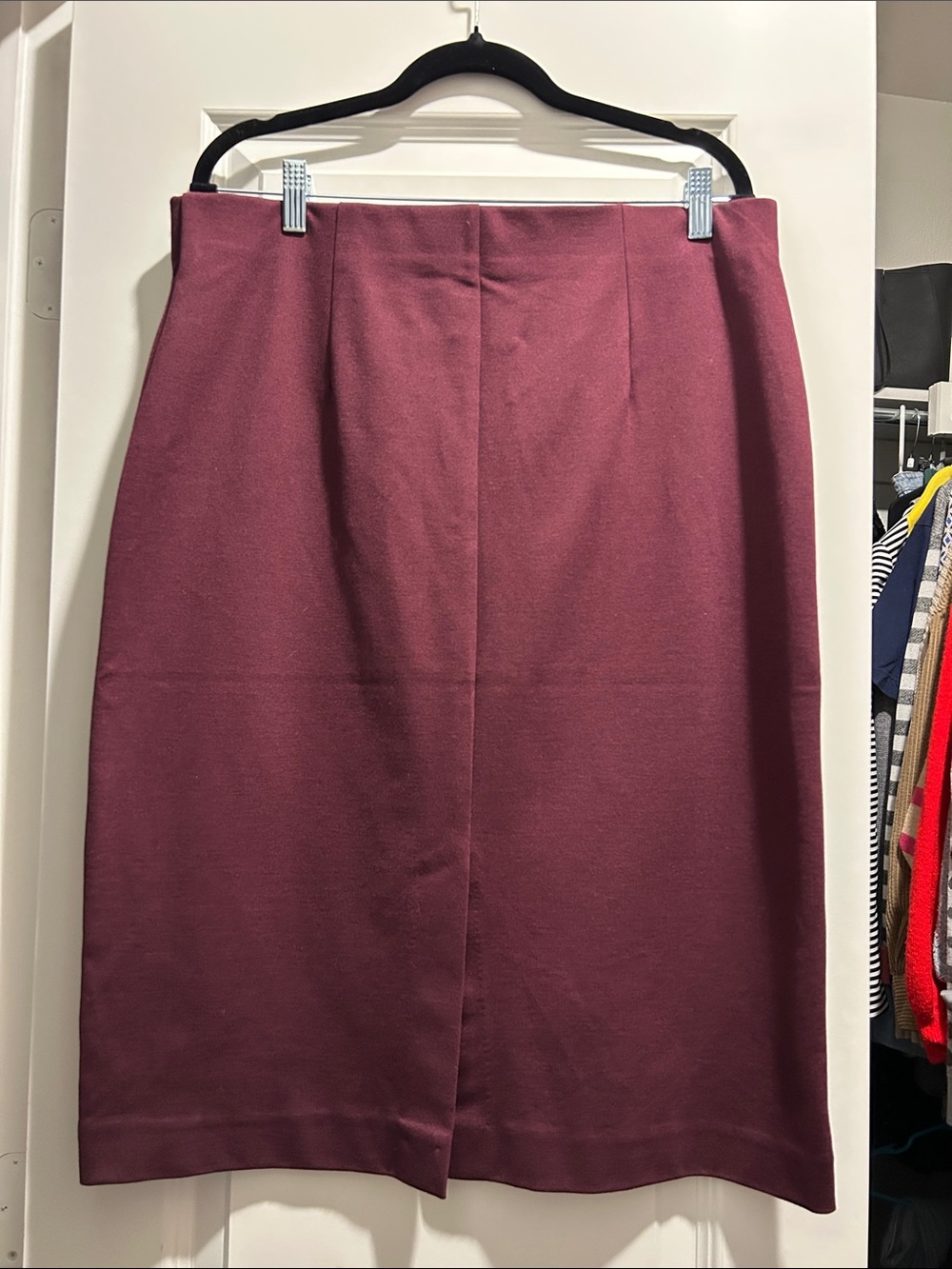 Ann Taylor Maroon Pencil Skirt